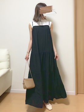 「メロートップス」｜「アイテム（その他シューズ）」を使った、ずんさん（レディース・161cm）の夏コーディネート