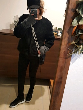 「holiday」｜「アイテム（ブルゾン）」を使った、Tomさん（レディース・163cm）の冬コーディネート
