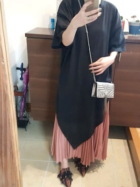「JEANASIS（ジーナシス）のアイテム（チュニック）」を使った、Tomさん（レディース・163cm）の秋コーディネート