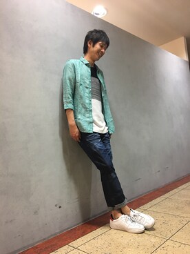 まつしまさん(メンズ・178cm)の春コーディネート