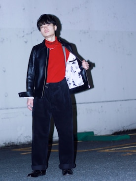 「Makers（メイカーズ）のアイテム」を使った、ryotaさん（メンズ・160cm）の秋コーディネート