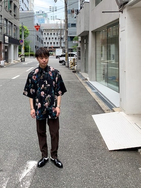 「STUDIOUS（ステュディオス）のアイテム（ローファー）」を使った、ryotaさん（メンズ・160cm）の春コーディネート