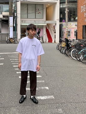 「STUDIOUS（ステュディオス）のアイテム（ローファー）」を使った、ryotaさん（メンズ・160cm）の春コーディネート