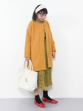 「NATURAL BEAUTY BASIC（ナチュラルビューティーベーシック）のアイテム（その他アウター）」を使った、annaさん（レディース・155cm）の冬コーディネート