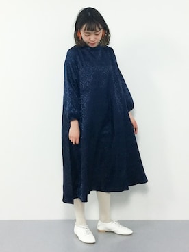 「うしろリボン」｜annaさん（レディース・155cm）の冬コーディネート