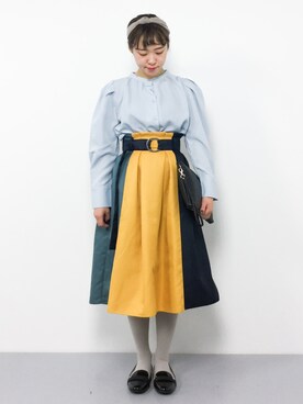 annaさんの「【TVオンエアー】カラーブロック配色スカート　◆」を使ったコーディネート