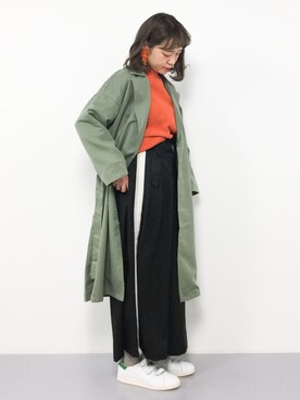 「SEVENDAYS=SUNDAY（セブンデイズサンデイ）のアイテム（トレンチコート）」を使った、annaさん（レディース・155cm）の冬コーディネート
