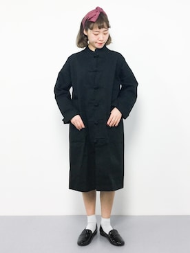 「MERLOT（メルロー）のアイテム（その他アウター）」を使った、annaさん（レディース・155cm）の冬コーディネート