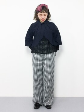 「merlot plus（メルロープリュス）のアイテム（その他アウター）」を使った、annaさん（レディース・155cm）の冬コーディネート