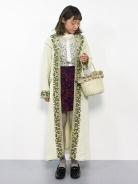 「レースコーデ」｜annaさん（レディース・155cm）の春コーディネート