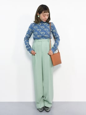 「ハイネックトップス」｜annaさん（レディース・155cm）の春コーディネート