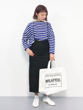 「アプレジュール」｜「アイテム（トートバッグ）」を使った、annaさん（レディース・155cm）の春コーディネート