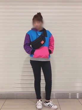 X-girl（エックスガール）の「CRAZY COLOR SWEAT HOODIE（パーカー ...