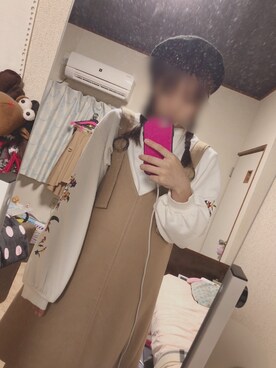 「JILL STUART（ジルスチュアート）のアイテム（オールインワン・サロペット）」を使った、mayuさん（レディース・152cm）の冬コーディネート