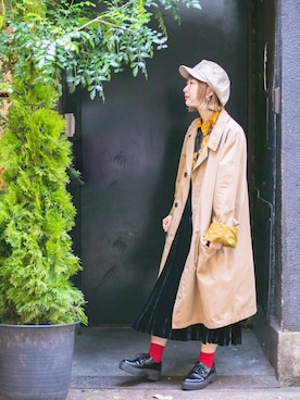 「アイテム（キャスケット）」を使った、yuiさん（レディース・155cm）の冬コーディネート