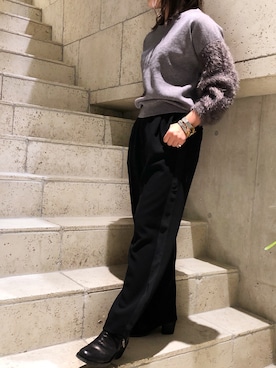 「ANNE MARIE CHAGNON（アンマリーシャニョン）のアイテム」を使った、kiyomiさん（レディース・155cm）の秋コーディネート