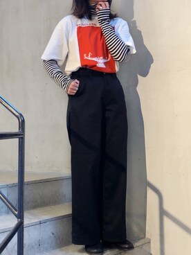 「ボーター」｜「アイテム（アクセサリー）」を使った、kiyomiさん（レディース・155cm）の冬コーディネート