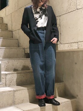 「B'2nd（ビーセカンド）のアイテム（ジャケット/アウター）」を使った、kiyomiさん（レディース・155cm）の冬コーディネート