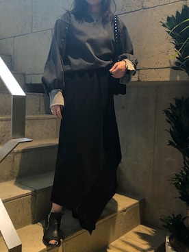 「Nunoo（ヌノー）のアイテム」を使った、kiyomiさん（レディース・155cm）の秋コーディネート