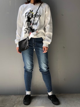 「BACKLASH（バックラッシュ）のアイテム（バッグ）」を使った、kiyomiさん（レディース・155cm）の春コーディネート