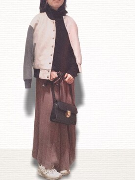 「URBAN RESEARCH（アーバンリサーチ）のアイテム（ブルゾン）」を使った、たらさん（レディース・152cm）の冬コーディネート