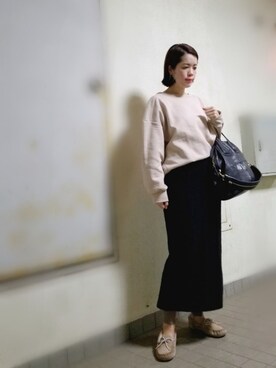 「GIVENCHY（ジバンシイ）のアイテム（ハンドバッグ）」を使った、ゆうゆさん（レディース・165cm）の冬コーディネート