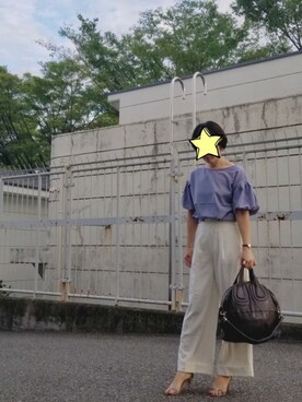 「GIVENCHY（ジバンシイ）のアイテム（ハンドバッグ）」を使った、ゆうゆさん（レディース・165cm）の夏コーディネート