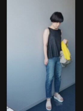 「UNIVERVAL MUSE（ユニバーバル ミューズ）のアイテム」を使った、ゆうゆさん（レディース・165cm）の夏コーディネート