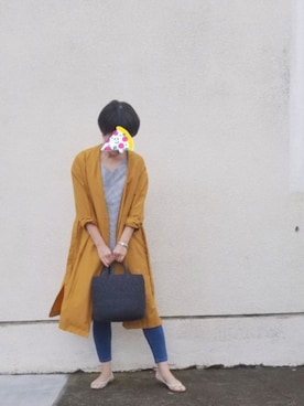 「STRAWBERRY-FIELDS（ストロベリーフィールズ）のアイテム（ノーカラージャケット）」を使った、ゆうゆさん（レディース・165cm）の春コーディネート