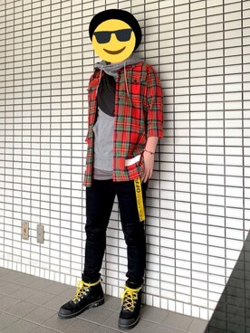 「SILVER BULLET（シルバーバレット）のアイテム（帽子）」を使った、しょぼさん（メンズ・165cm）の秋コーディネート