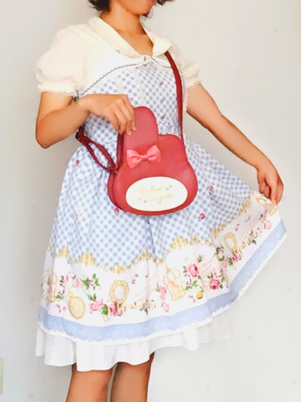 「summer style、爽やかコーデ、ワンピース、axes femme、低身長、フォロー返します、マイメロディ」｜「axes femmeのアイテム（ワンピース、ブルー系）」を使った、Megさん（レディース・152cm）の夏コーディネートの1枚目の写真