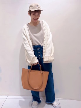 「BITTOKO（ビットコ）のアイテム（パンツ）」を使った、miketeさん（レディース・158cm）の春コーディネート