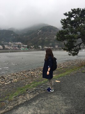 「min@RNA（ミンアットアールエヌエー）のアイテム」を使った、ayuさん（レディース・152cm）の秋コーディネート