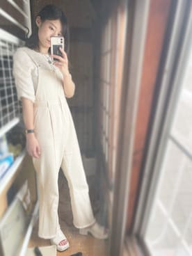 「kastane_ootd」｜「アイテム（サロペット/オーバーオール）」を使った、ykrng37003さん（レディース・167cm）の春コーディネート