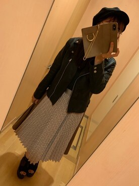 「PAGEBOY（ページボーイ）のハートネックリブトップス（Tシャツ/カットソー）」を使った、きぃすけさん（レディース・159cm）の春コーディネート