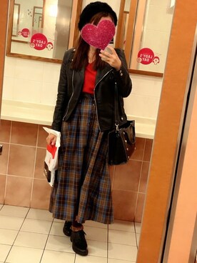 「やっぱりストリートが好き」｜「アイテム（ハンチング/ベレー帽）」を使った、きぃすけさん（レディース・159cm）の秋コーディネート