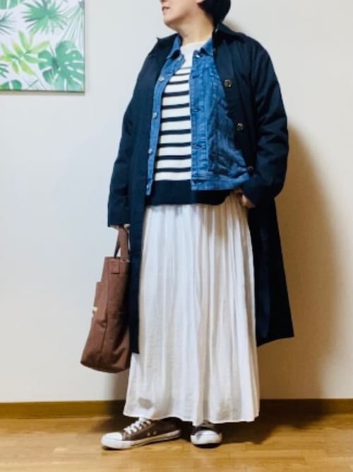 Hiratti50 しまむらのステンカラーコートを使ったコーディネート Wear