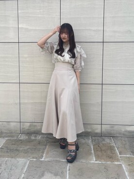 「ブルべ夏」｜はるなさん（レディース・160cm）の春コーディネート