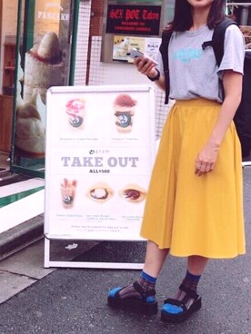 「BEAMS（ビームス）のアイテム（PC・スマホグッズ/家電）」を使った、saraさん（レディース・161cm）の夏コーディネート
