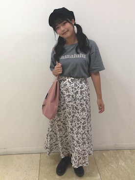 「アイテム（キャスケット）」を使った、ましゅまろさん（レディース・156cm・10代）の秋コーディネート