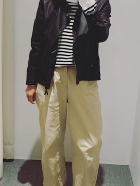 「URBAN RESEARCH Sonny Label（アーバンリサーチサニーレーベル）のアイテム（ライダースジャケット）」を使った、kakoさん（レディース・148cm）の春コーディネート