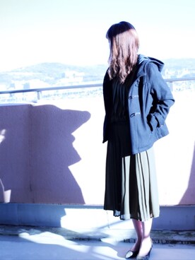 「スプリングSENSEOFPLACE」｜「アイテム（ダッフルコート）」を使った、Lilick0408さん（レディース・163cm）の冬コーディネート