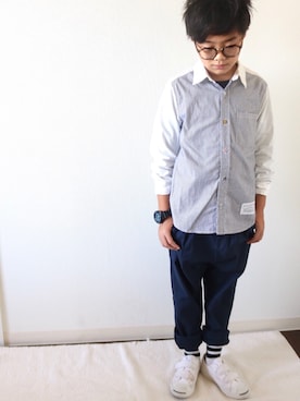 「ARCH & LINE（アーチアンドライン）のアイテム」を使った、Lilick0408さん（キッズ・128cm）の秋コーディネート