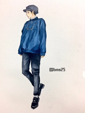 「ハイネックトップス」｜かのさん（レディース・163cm）の冬コーディネート