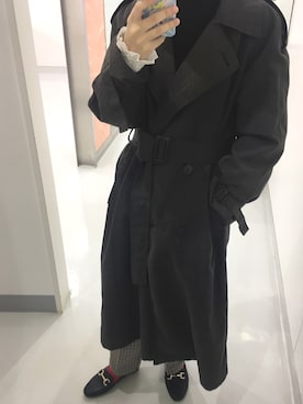 「flower」｜「アイテム（トレンチコート）」を使った、ﾄﾏﾄさん（レディース・155cm）の秋コーディネート