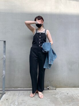 「NICE CLAUP（ナイスクラップ）のアイテム（オールインワン・サロペット）」を使った、なおさん（レディース・160cm）の春コーディネート
