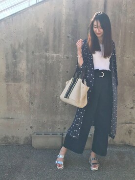「アイテム（シャツワンピース）」を使った、Emiさん（レディース・174cm・20代）の夏コーディネート
