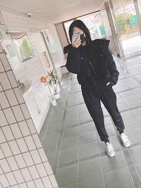 「UNIQLO（ユニクロ）のアイテム（セットアップ）」を使った、miiさん（レディース・170cm）の春コーディネート
