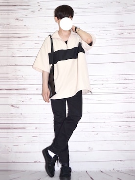 「PATRICK STEPHAN（パトリックステファン）のアイテム（バッグ）」を使った、橋本さん（メンズ・174cm）の夏コーディネート