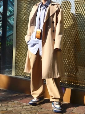 「DRESSEDUNDRESSED（ドレスドアンドレスド）のアイテム（ジャケット/アウター）」を使った、橋本さん（メンズ・174cm）の春コーディネート